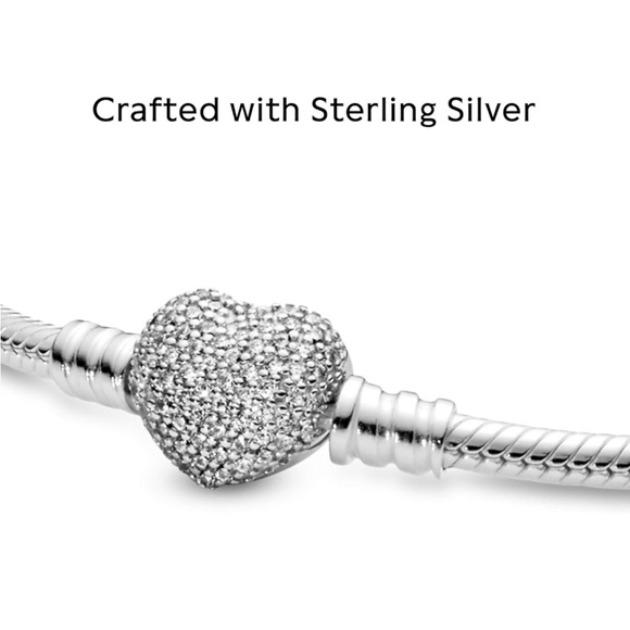 Pandora Heart ❤️ snake chain bracelet. - Picture 7 of 7